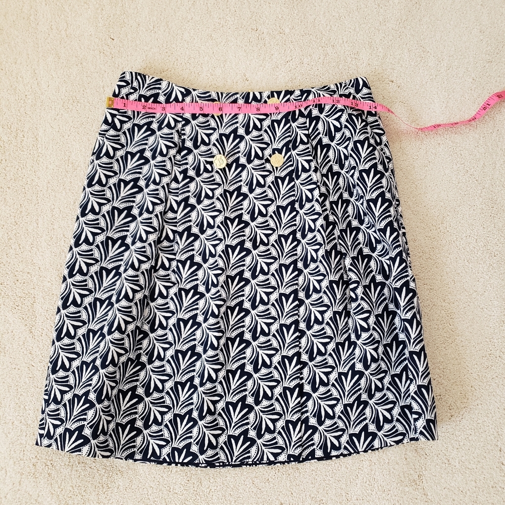 Draper James Blue/White Patterned Skirt sz2 - Picture 6 of 12